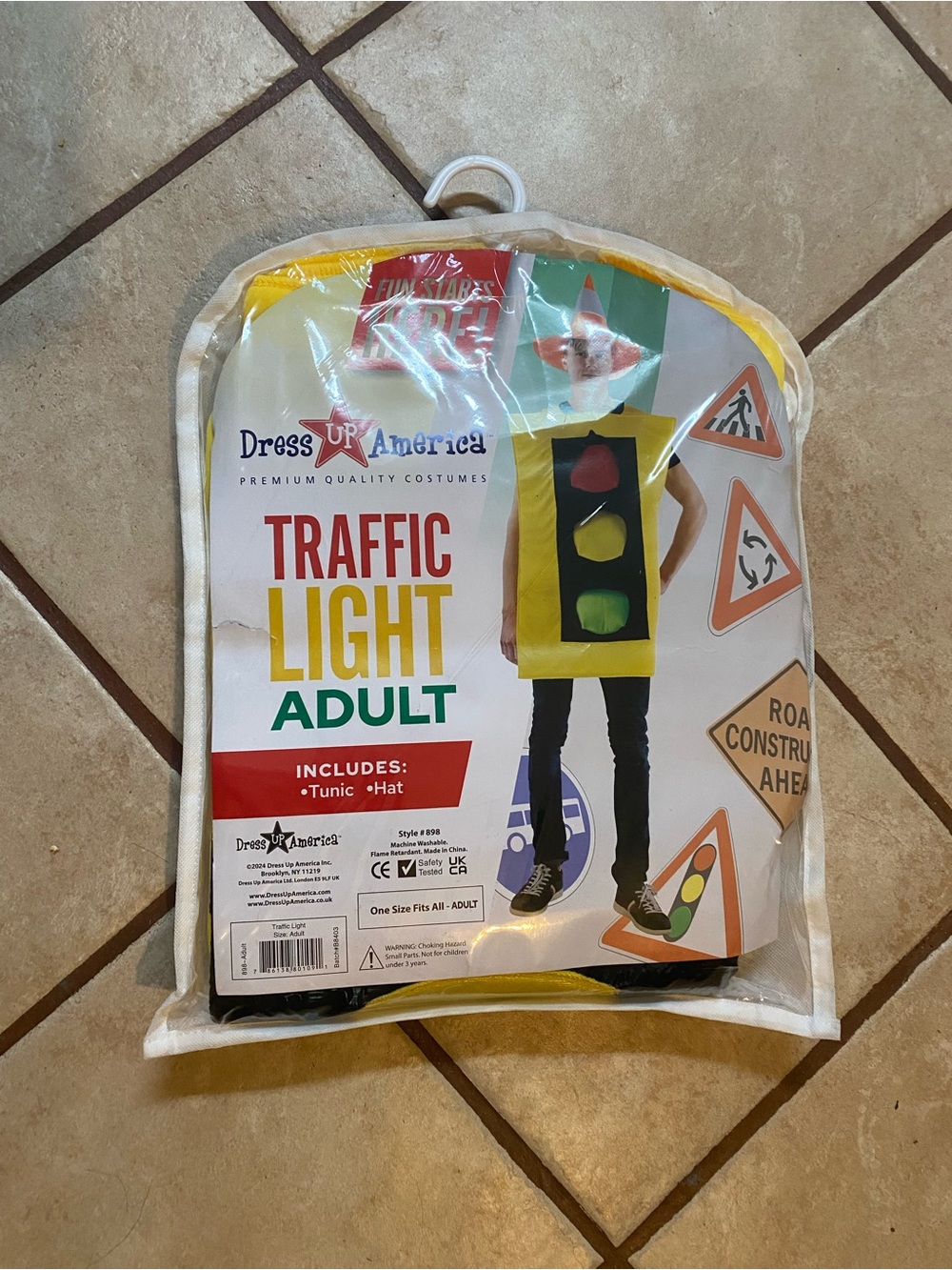Dress Up America Adult Traffic Light Costume - Yellow